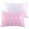 Picture of Kids Toddler Pillowcases 2 Pack Pillow Cover Pillowslip Case Fits Pillows sizesd 13 x 18 or 12x 16 for Kids Bedding Pillow Cover Baby Crib Pillow Cases Pink Link/Dot - by UOMNY