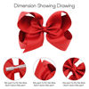 Picture of 20PCS Big 6 Inch Hair Bows for Girls Grosgrain Ribbon Toddler Hair Accessories with Alligator Clips for Toddlers Baby Girls Kids Teens