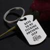 Picture of CHENVA Car Keychain Car Lover Gift Stainless Steel Dog Tag Keyring Car Wrangler Accessories Gift for Car Lover (Keys to my awesome Jp Keychain)