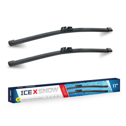 Picture of 11"(A283H) Rear Wiper Blades Ford Explorer 2020-2010 EcoSport 2020-2018 Fiesta 2019-2017 Focus 2018 /Volvo V40 2019-2014 /BMW X3 2020-2018 and More Back Windshield Wiper Blades Pack of 2