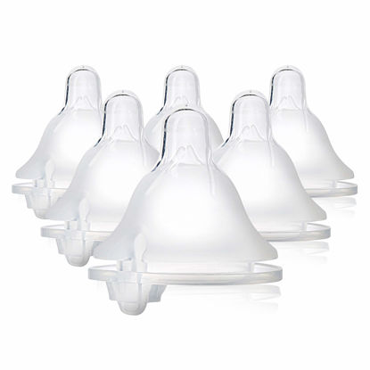 Picture of Evenflo Feeding Piece of 6 Balance Plus Wide Neck Nipples for The Balance Plus Wide Neck Baby Bottles, 0 Months and Up
