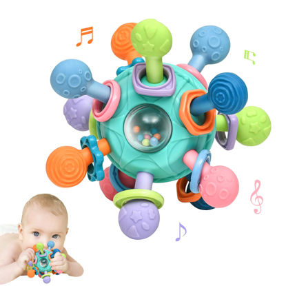 Picture of Baby Montessori Teething Toys for 0-6 6-12 Months BPA Free Sensory Toys for Babies 0 3 6 9 12 18 Months Newborn Infant Learning Developmental Chew Rattle Toys Shower Gifts for 1 2 Year Old Girls Boys