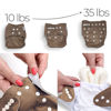 Picture of Nora's Nursery Cloth Diapers 7 Pack with 7 Inserts & 1 Wet Bag - Waterproof Cover, Washable, Reusable & One Size Adjustable Pocket Diapers for Newborns and Toddlers - Delilah