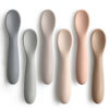 Picture of 6 Pack Baby Spoons, Shorter Length for Self Feeding, First Stage Spoons, Food Grade Silicone, 6+ Months, Baby Training Spoons Infant Spoons, Dishwasher Safe & Boil-proof