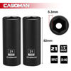 Picture of CASOMAN 1/2-Inch Drive x 21mm Deep Impact Socket, 2PCS Set, 6-Point, Metric, CR-MO