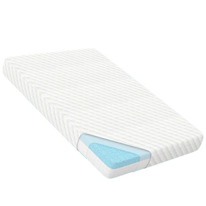 Picture of Mecc ecoh Pack and Play Mattresses, Cozy Breathable Cover Pack N Play Mattress, Reversible Cool Gel Memory Foam, Water Resistant Lining, Fit for Graco, Baby Trend, Pamo, Dream On Me Etc. 38"x26"