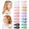 Picture of 20 PCS Snap Toddler Hair Clips - Flower Patterns, Wrapped Mini Barrettes, Cute Hair Accessories for Girls and Infants
