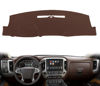 Picture of Dash Cover Custom Fit for 2014-2018 Chevy Chevrolet Silverado/GMC Sierra 1500,2015-2019 Chevy Silverado/GMC Sierra 2500HD 3500HD,Dashboard Cover Pad no Forward Collision Warning (14-18 DarkBrown) Y32