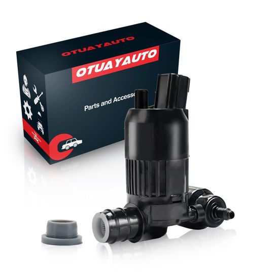 Picture of OTUAYAUTO Windshield Washer Pump - Replacement for Ford Explorer, Edge, Fiesta, Flex, Mondeo V Turnier Original Factory OEM: BA8Z17664A Washer Fluid Pump with Grommet