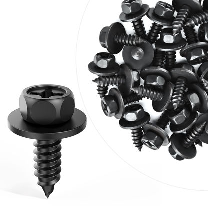 Picture of GOOACC 25Pcs Front Fender Liner Screws Bumper Cover Splash Shield Mud Guard Screw Replacement for Toyota Avalon Camry Corolla Scion Lexus, OEM:#90159-60498
