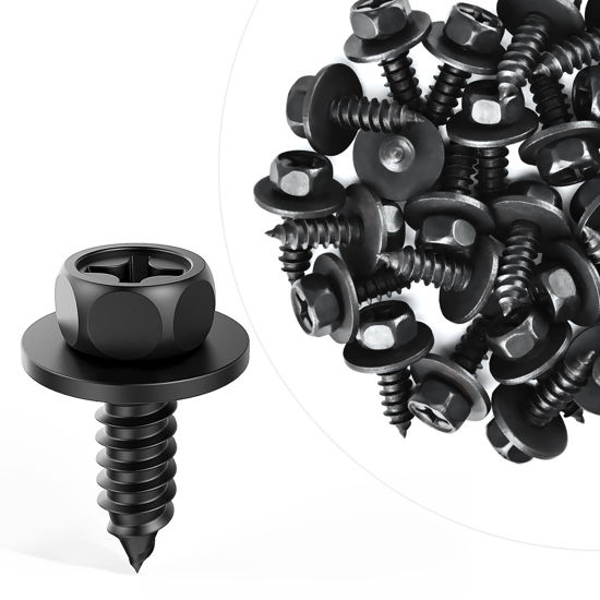 Picture of GOOACC 25Pcs Front Fender Liner Screws Bumper Cover Splash Shield Mud Guard Screw Replacement for Toyota Avalon Camry Corolla Scion Lexus, OEM:#90159-60498