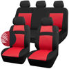 Picture of CAR PASS Rainbow Universal Fit 3D Air Mesh Car Seat Cover with 5mm Composite Sponge Inside,Airbag Compatible (Black Red)