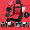Picture of CAR PASS Rainbow Universal Fit 3D Air Mesh Car Seat Cover with 5mm Composite Sponge Inside,Airbag Compatible (Black Red)