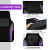 Picture of CAR PASS Leather Sporty Car Floor Mats Carpet,Universal Waterproof Automotive Floor Mat Fit for Sedans, Cars, Mid Trucks, Vans, SUV, Set of 4 (Black and Purple)