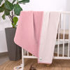 Picture of Lulu moon Muslin Baby Blanket - Cotton Quilt Blankets for Toddlers - Reversible Nursery Crib Blanket for Baby Boys and Girls 47"x47"(Pink)