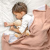 Picture of Lulu moon Muslin Baby Blanket - Cotton Quilt Blankets for Toddlers - Reversible Nursery Crib Blanket for Baby Boys and Girls 47"x47"(Peach Pink)
