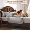 Picture of FigTime Bed Rail for Toddlers, Baby Bed Rail Guard for Kids, Toddler Bed Rails with Reinforced Anchor Fit, Height Adjustable & Foldable Bed Rail Guard for Twin, Full, Queen & King Beds (Grey, 32IN)