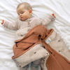 Picture of Lulu moon Muslin Baby Blanket - Cotton Quilt Blankets for Toddlers - Reversible Nursery Crib Blanket for Baby Boys and Girls 47"x47"(Brown Rainbow)