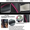 Picture of Car Steering Wheel Cover, Anti-Slip, Safety, Soft, Breathable, Heavy Duty, Thick, Full Surround, Sports Style (Black with Pink Line)