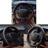 Picture of Car Steering Wheel Cover, Anti-Slip, Safety, Soft, Breathable, Heavy Duty, Thick, Full Surround, Sports Style (Black with Pink Line)