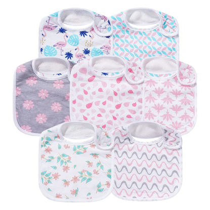 Picture of Gelisite 7 Pack Baby Cotton Absorbent Bibs for Drooling Teething