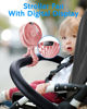 Picture of SWEETFULL Portable Stroller Fan, with Display 4000mAh Battery Powered Mini Clip On Fan, 4-Speed Rechargeable Small Personal Fan Handheld Desk Cooling Fan for Baby Car Seat Crib Travel Pink