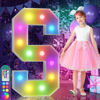 Picture of imprsv 4FT Colorful Marquee Light Up Letters S, 18 Colors Light Up Letters Alphabet Sign with Remote, One Letters First Birthday, Large Letters for Birthday Engagement Anniversary Wedding Party Decor