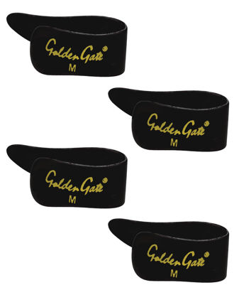 Picture of Golden Gate GP-3B-4PK Thumb Picks - Black - Medium - 4 Pack