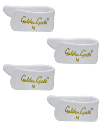 Picture of Golden Gate GP-3W-4PK Thumb Pick - White - Medium - 4 Pack