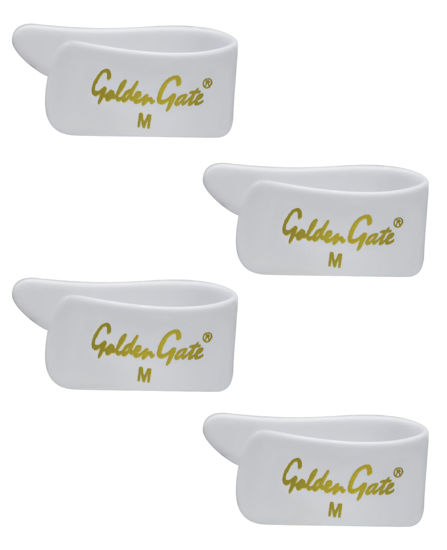 Picture of Golden Gate GP-3W-4PK Thumb Pick - White - Medium - 4 Pack