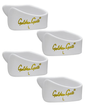 Picture of Golden Gate GP-4W-4PK Thumb Picks - White - Large - 4 Pack