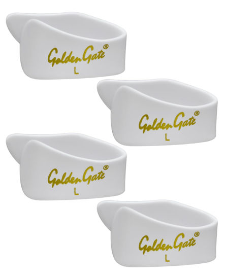 Picture of Golden Gate GP-4W-4PK Thumb Picks - White - Large - 4 Pack
