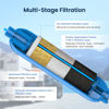 Picture of GLACIER FRESH RV/Marine Water Filter with 1 Flexible Hose Protector, Greatly Reduces Bad Taste, Odors, Chlorine and Sediment in Drinking Water, 3 Pack