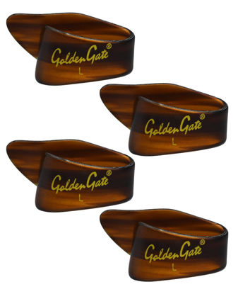 Picture of Golden Gate GP-4T-4PK Thumb Picks - Tortoise - Large - 4 Pack
