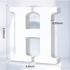 Picture of AOCEAN 6 Inch White Wood Letters Unfinished Wood Letters for Wall Decor Decorative Standing Letters Slices Sign Board Decoration for Craft Home Party Projects (H)