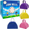 Picture of The Dreidel Company Metal Cowbell Noisemaker Cheering Bell, New Years, School Classroom, Wedding Bells & Chimes Percussion Musical Instruments Call Bell Alarm, 3" (Multi-Color, Assorted, Pack of 12)