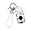 Picture of PIFOOG White Key Fob Cover for Mercedes Benz GLC GLE GLA GLB GLS A C E G S AMG Class Accessories Soft TPU Car Smart Keys Case Bling Keychain Full Protection Girly Women