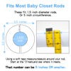 Picture of Pro Goleem Baby Closet Dividers Blue Baby Closet Organizer for Nursery Baby Clothes Size Age Dividers Fits 1.5" Rod 6 PCS
