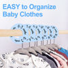 Picture of Pro Goleem Baby Closet Dividers Blue Baby Closet Organizer for Nursery Baby Clothes Size Age Dividers Fits 1.5" Rod 6 PCS