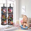 Picture of Basumee Stuffed Animals Net or Hammock 2 Pcs Stuffed Animals Storage Toy Net Hammock for Stuffed Animals Organizer Mesh Hammock Kids Girls Room Decor, Black, 3 Tiers
