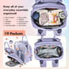 Picture of Dikaslon Diaper Bag Backpack with Portable Changing Pad, Pacifier Case and Stroller Straps, Large Unisex Baby Bags for Boys Girls, Multipurpose Travel Back Pack Moms Dads, Taro Purple
