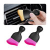 Picture of Blilo 2PCS Car Interior Detailing Brush with Dust Cover, Auto Soft Hair Cleaning Brushes, Scratch Free Curved Dirt Collectors, for Vehicle Dashboard Air Conditioner Vents Leather (Deep Purple/2PCS)