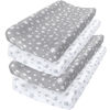 Picture of Changing Pad Cover for Boys 4 Pack, Lovely Print Soft Unisex Diaper Change Table Sheets, Fit 32"x16" Contoured Pad, Comfy Cozy 4-Pack Cradle Sheets