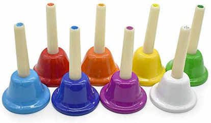 Picture of ENNBOM Hand Bell Shake 8 Notes Diatonic Metal Hand Bell Kit Rhythm