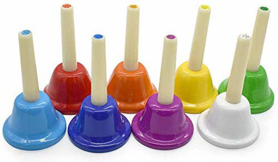 Picture of ENNBOM Hand Bell Shake 8 Notes Diatonic Metal Hand Bell Kit Rhythm