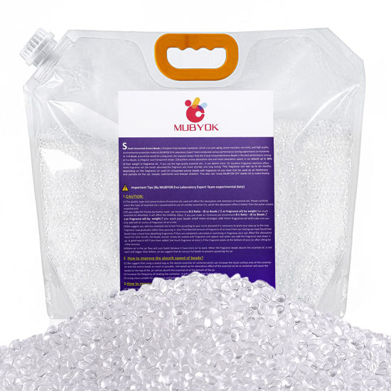 Picture of MUBYOK 7lb Premium Unscented Aroma Beads for Car Freshies DIY Eva Beads Freshie Beads Bulk Freshie Supplies