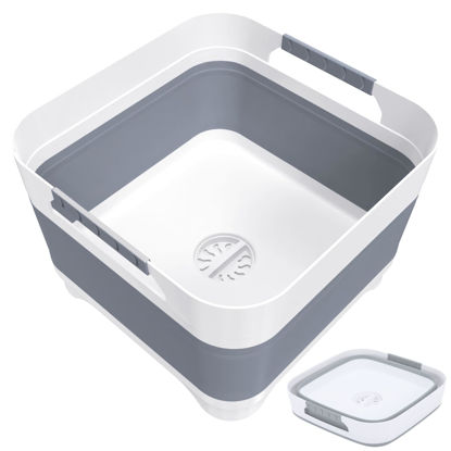 Picture of GIMWA Wash Basin for Baby Bottles, Foldable, Versatile Wash Tub for Kitchen, RV, Outdoor Camping Sink, Sturdy & Easy to Clean
