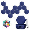 Picture of Hexagonal Acoustic Panels-12 Pack High-Density Sound Absorbing Panels 12"X10"X0.4" for Enhanced Noise Reduction, DIY Design, Idea for Studios, Offices, and Home Theaters(Sapphire Blue)