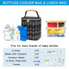 Picture of BABEYER BreastMilk Cooler Bag with Ice Pack Fits 4 Baby Bottles Up to 9 Ounce, Baby Bottle Bag Fits for Nursing Mom Daycare, Black