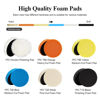 Picture of Autolock 3" Buffing Polishing Pads, 6Pcs 3.5 Inch 85mm Face for 3 Inch Backing Plate, Compound Buffing Sponge and Woolen Pads, Cutting Polishing Pad Kit for Car Buffer Compounding, Polish and Wax
